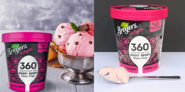 Breyers Delights Sweet Berry Choc Chip – test malinowych fit lodów!
