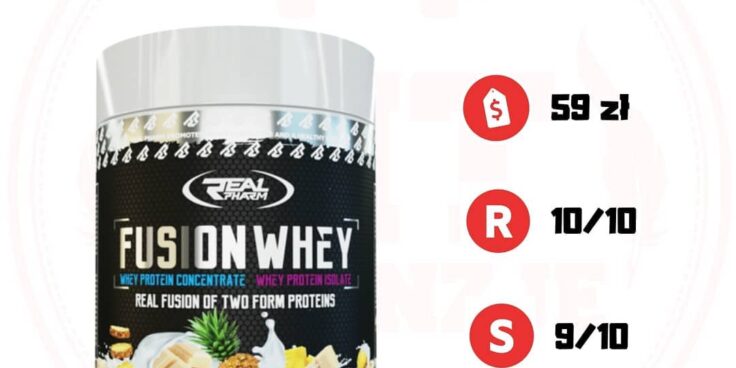Real Pharm Fusion Whey – białko z kawałkami owoców