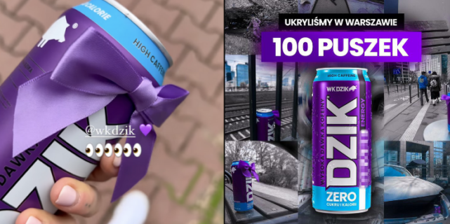 Dzik Energy Grape w Warszawie – 100 ukrytych puszek!